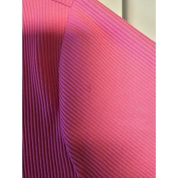 Lilly Pulitzer Cropped Top Minnie Knit Ribbed Confetti Pink Metalic Size Large - Picture 8 of 10